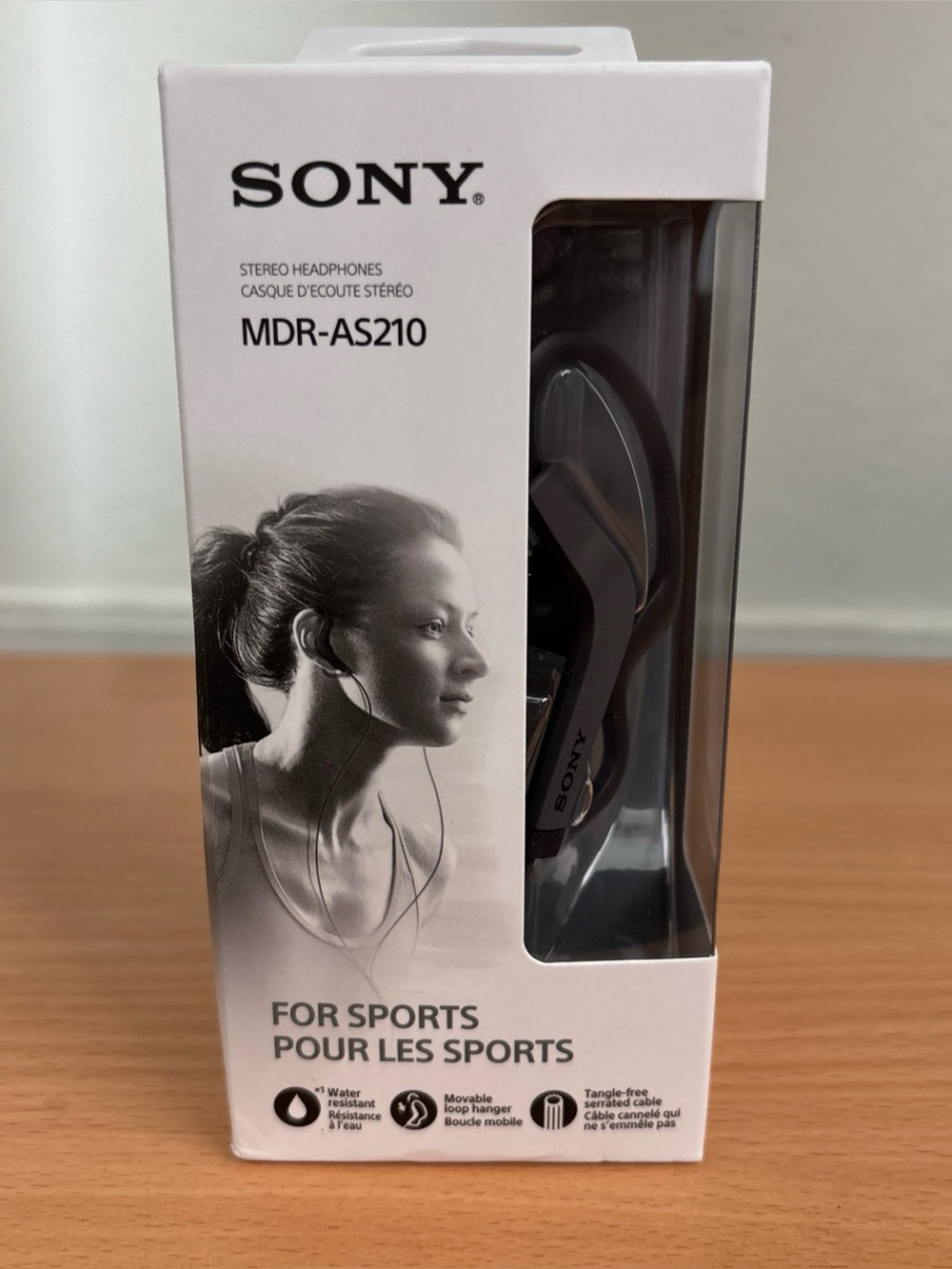 Sony MDR-AS210 Black Sports Earbud Headphones